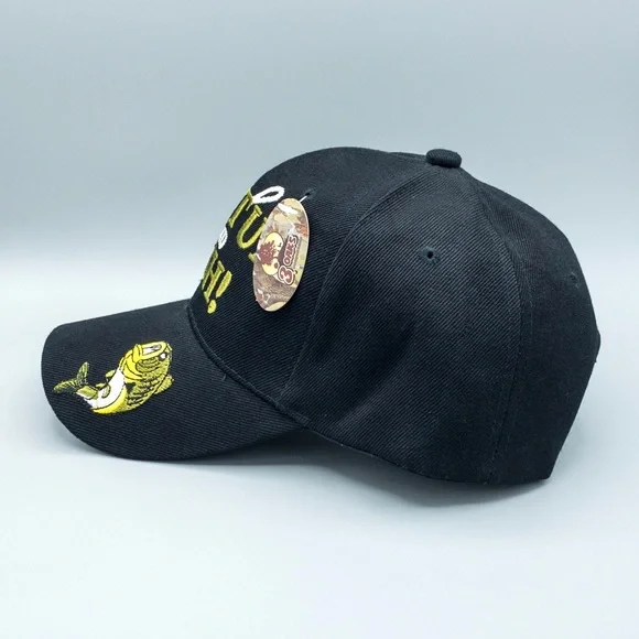 ‼️SOLD‼️ 3 Oaks Embroidered Bass “Shut Up and Fish” Baseball Hat - Adjustable - Picture 7 of 11